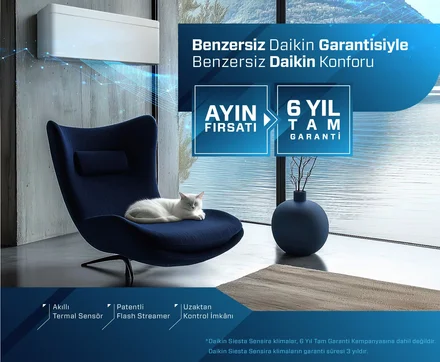Klima 6 yıl tam garanti kampanyası